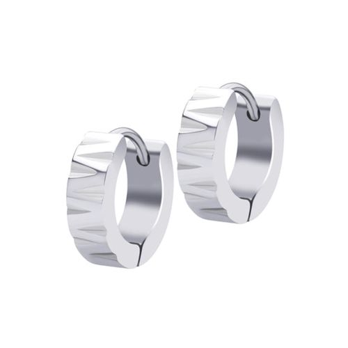 Everyday Etched Steel Huggies